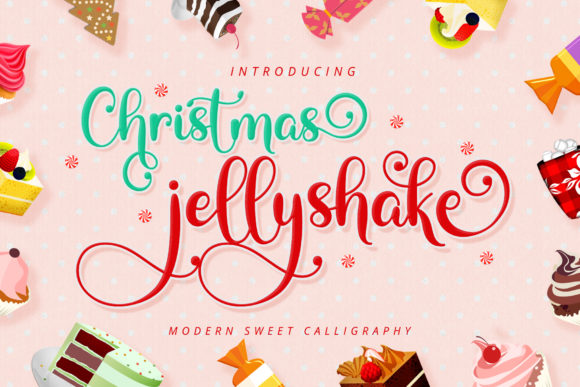 Christmas Jellyshake Font: A Sweet Script for Craft Creators