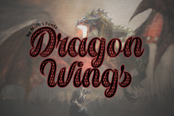 Dragon Wings Font: A Handwritten Typeface for Magical Craft Projects