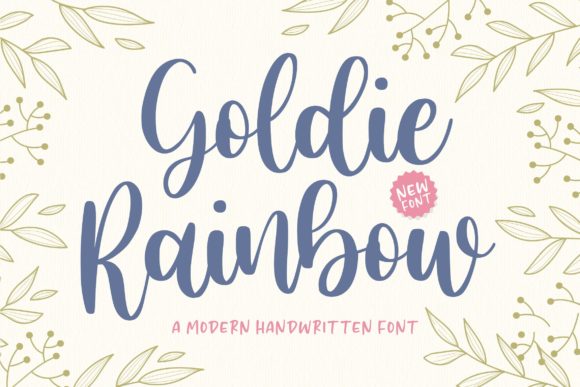 Goldie Rainbow Font: A Display Typeface for Digital Design