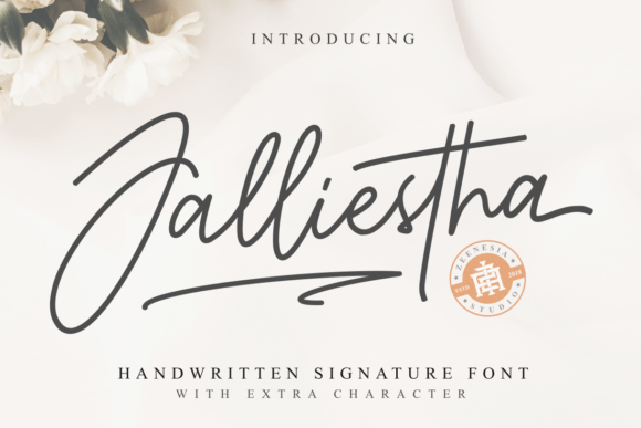 Jalliestha Font: A Handwritten Typeface for Modern Editorial Design