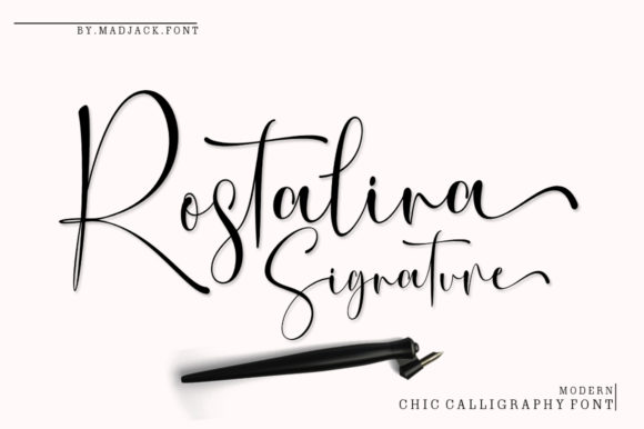 Rostalina Signature: A Beautiful Typeface for Creative Makers