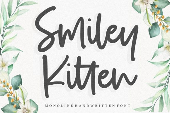 Smiley Kitten Font: A Handwritten Typeface for Heartfelt Creations