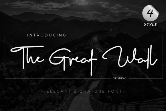 The Great Wall Typeface: A Script Amp Font for Editorial Elegance